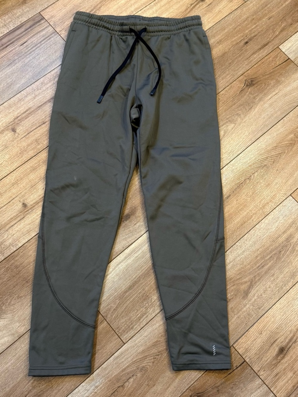 Balance Collection Olive Drawstring Joggers with Black Tie